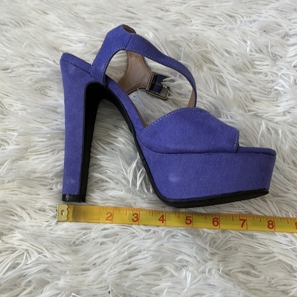 Candies Women’s heels Purple Suede Open-toe Platform size 7.5 M - Picture 13 of 13